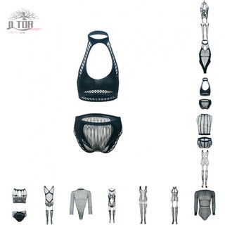 Bộ đồ liền thân nam Sheer Hollow Out với thiết kế lưới cá Đồ lót gợi cảm