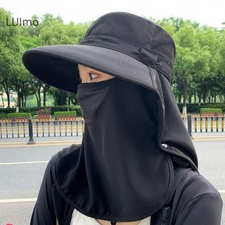 Luimo Mùa Hè Du Lịch Ngoài Trời Che Nắng Mũ Chống Nắng Có Thể Tháo Rời Mũi Mặt nạ Mũ Chống Nắng Nữ Đuôi Ngựa Vành Lớn Mũ Đi Biển SBS