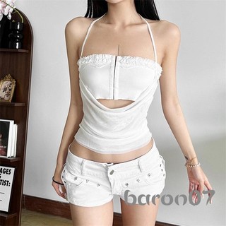 Áo ba lỗ mùa hè dành cho nữ và áo ngực Bandeau Bộ áo Vest không tay màu trơn Dạo phố