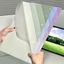 Kẹp lưu trữ giấy thử nghiệm tuyệt vời, Thư mục tệp PP A4 màu Gradient, Túi tài liệu mở lớn hình chữ L chống nước đơn giản Văn phòng trường học