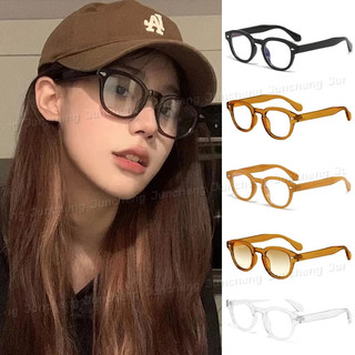 Retro Tròn Chống Bức Xạ Kính Nam Nữ Thời Trang Màu Nâu Cổ Điển Cơm Trang Trí Móng Tay Kính Mát Chống Tia UV