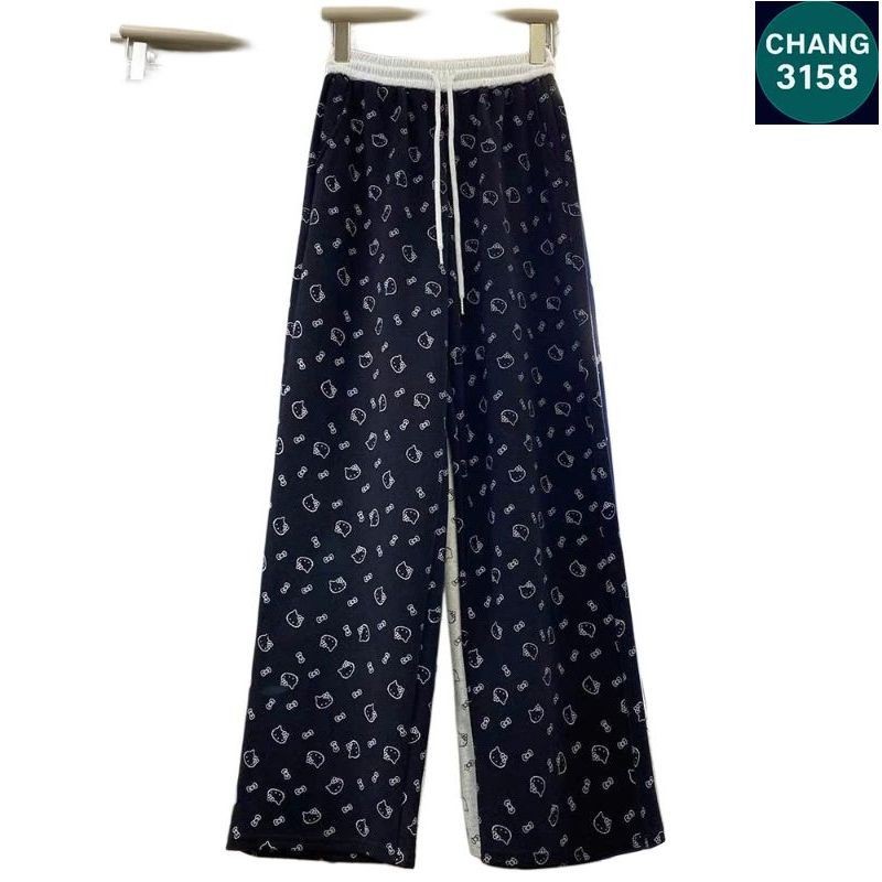 Quần Ống Suông In full Hình Mèo-CHANG 3158