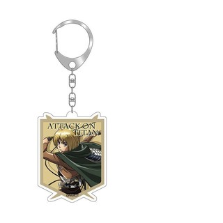 Tấn Công Titan Eren Shingeki no Kyojin Levi Ackerman Anime Acrylic Mặt Dây Chuyền Móc Khóa Bộ Sưu Tập Cosplay Quà Tặng