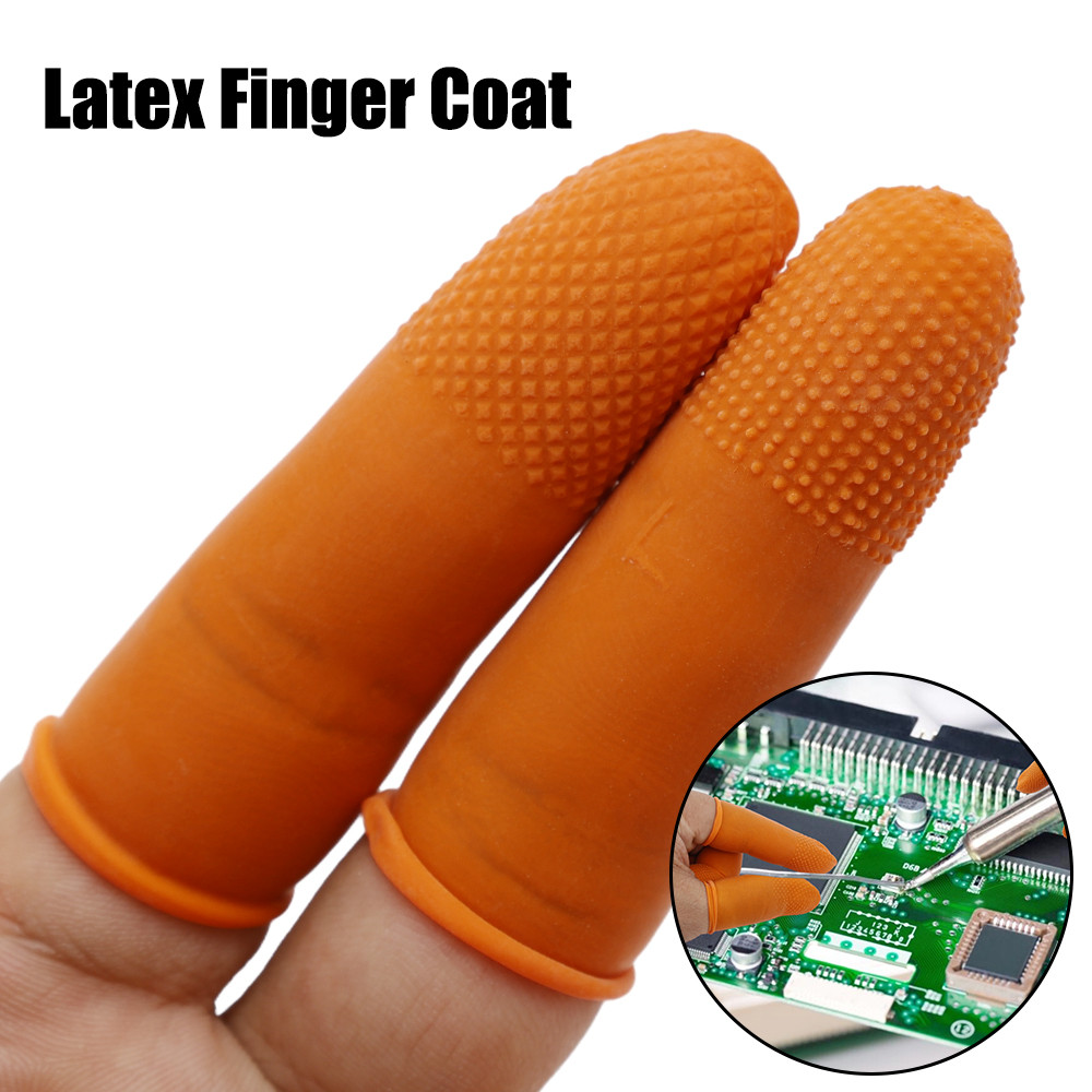 Dùng Một Lần Ngón Tay Cao Su Chống Trơn Trượt Chống Tĩnh Điện Ngón Tay Cot Đầu Ngón Tay Bảo Vệ Ngón Tay Cái Tay Cái Găng Tay