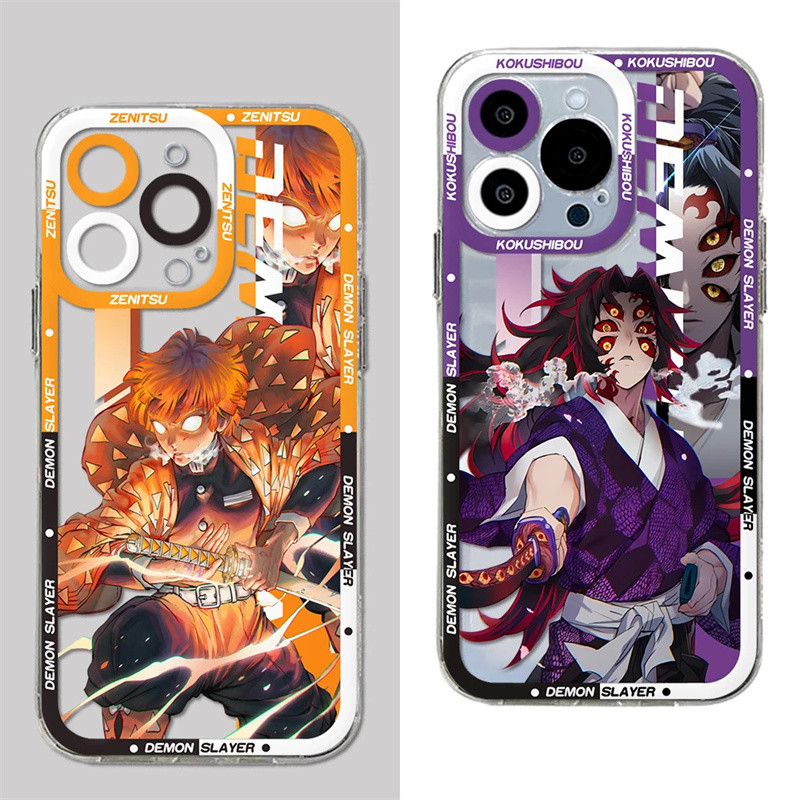 Vỏ Cho VIVO Y28S Y03 Y04 V40 Lite V30E V29E Y100 Y19S Y17S Y36 Y27 Ốp Điện Thoại Nhật Bản Anime Demon Slayer Rengoku Kyoujurou Kokushibo Silicone TPU Trong Suốt Chống Sốc Mềm