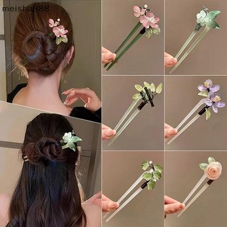 Meisha888 Thời Trang Hình Chữ U Kẹp Tóc Acrylic Hoa Tóc Dính Đũa Kẹp Tóc Trung Quốc Mũ Đội Đầu Cưới Trang Sức Phụ Kiện Tóc