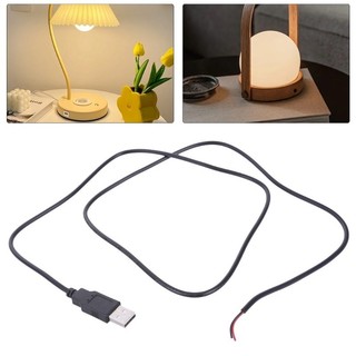 CLIP 5V Dây Sạc Dây Nối Dài Cho Đèn LED Quạt Lái Xe Đầu Ghi Nguồn Điện Cáp 2Pin Dây Trần 22AWG USB Nam