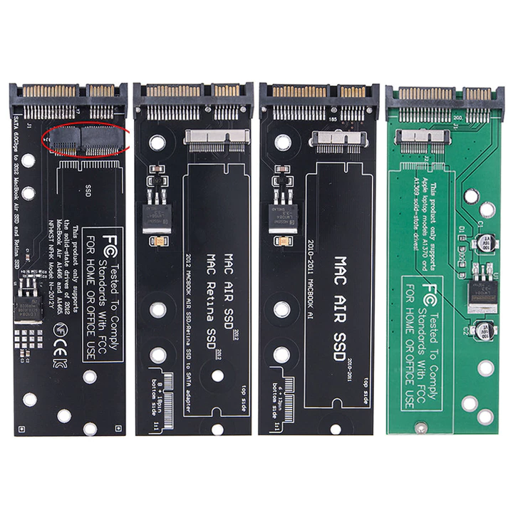 Bảng Thẻ Chuyển Đổi SSD Sang SATA Cho Apple 2010 2011 2012 Cho MacBook Air 6 + 12pin & PRO RETINA 7 + 17pin SSD Sang SATA 22pin Adapter