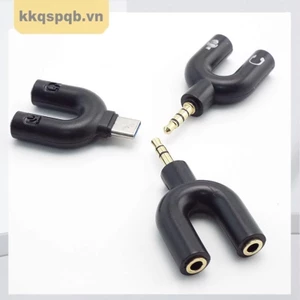 Jack cắm 3,5 mm Bộ chuyển đổi micrô Bộ chuyển đổi âm thanh Tai nghe Mic Loại C Bộ chia VNK3
