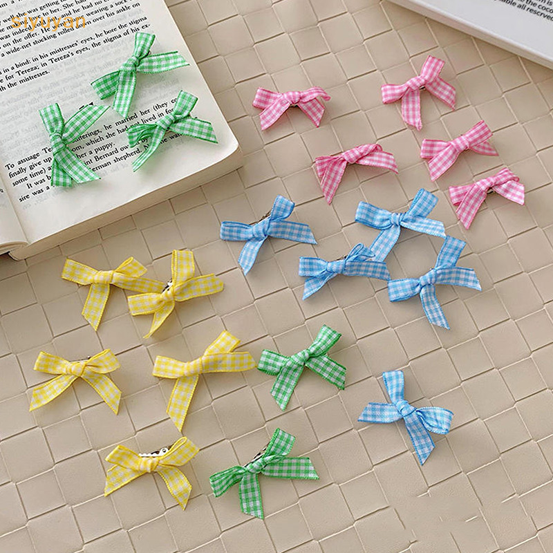 Siyuyan 5 Chiếc Nơ Ngọt Ngào Kẹp Tóc Cho Nữ Bé Gái Phụ Kiện Tóc Cổ Nơ Bên Mũ Kẹp Dễ Thương Nhiều Màu Barrette VN