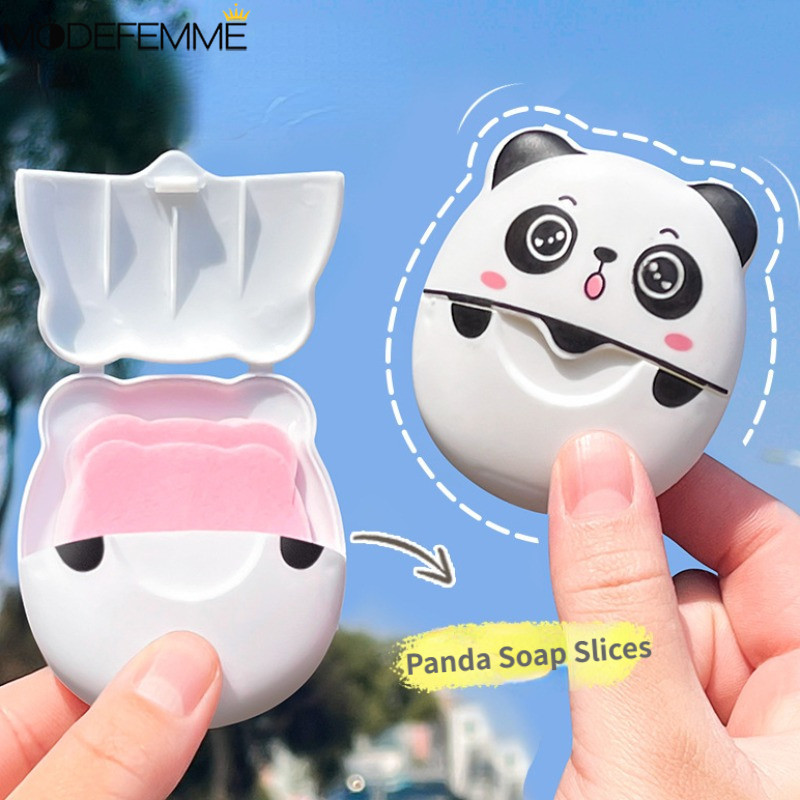 [Đặc sắc] Xà phòng Panda - Xà phòng vệ sinh du lịch - Di động, dùng một lần, Mini, Rich Foam - Tấm xà phòng làm sạch - Giấy rửa tay - Đồ vệ sinh ngoài trời