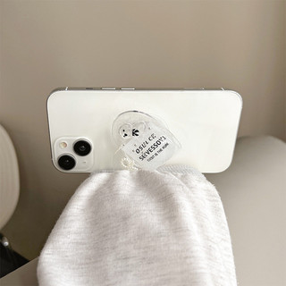 Clear Bow Round Solid Back Sticker Màu trơn Grip Griptok Giá đỡ điện thoại
