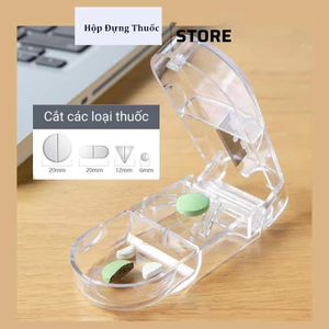 Dụng Cụ Cắt Thuốc Viên Nén Chính Xác Kiêm Hộp Đựng Thuốc Tiện Dụng-GIOVA