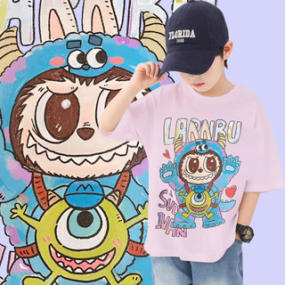 2024 Labububupu Pop Mart Áo Sơ Mi Cho Trẻ Em Tay Ngắn Dễ Thương Và Thoải Mái Phù Hợp Với Nhiều Màu Sắc Labu Boo