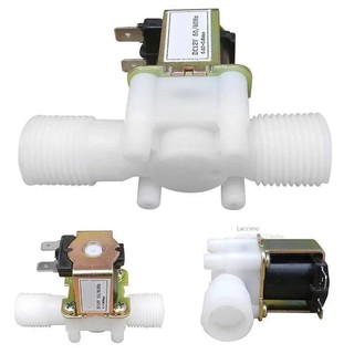 WOOLYNOOK 1 Chiếc Van Điện Từ, DC12V 24V AC220V Thường Đóng Van Điều Khiển Nước, 1 / 2 "3 / 4" Nhựa Nam Chủ Đề Bộ Điều Khiển Áp Suất Khí Nén