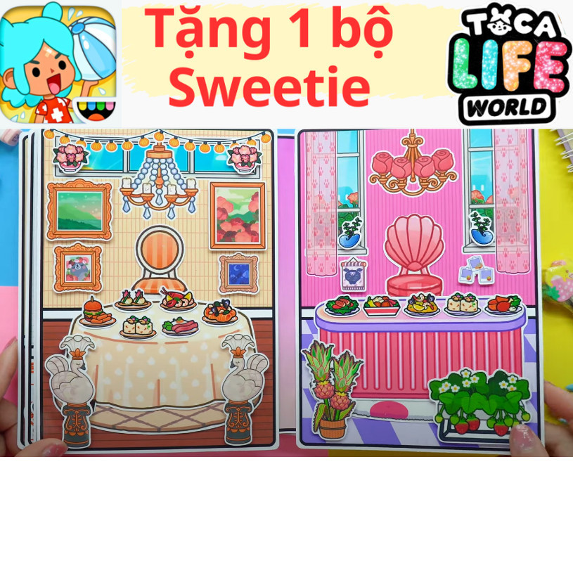 Búp bê giấy Avatar World Pazu vs Toca Boca Quiet Book- Happyfunny