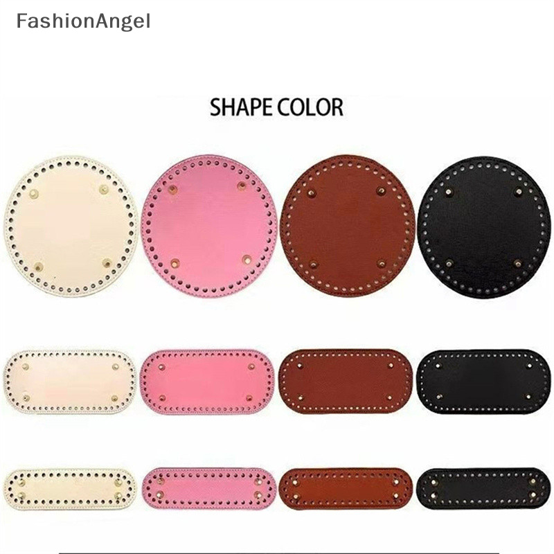Fashionangel Túi Da Đáy DIY Handmade Hình Bầu Dục Dưới Túi Phụ Kiện Cho Túi TH
