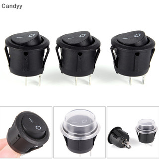 NDY 1Pc 2-PIN ON-OFF SPST Round Dot Car Auto Rocker Chuyển đổi + Vỏ chống nước N