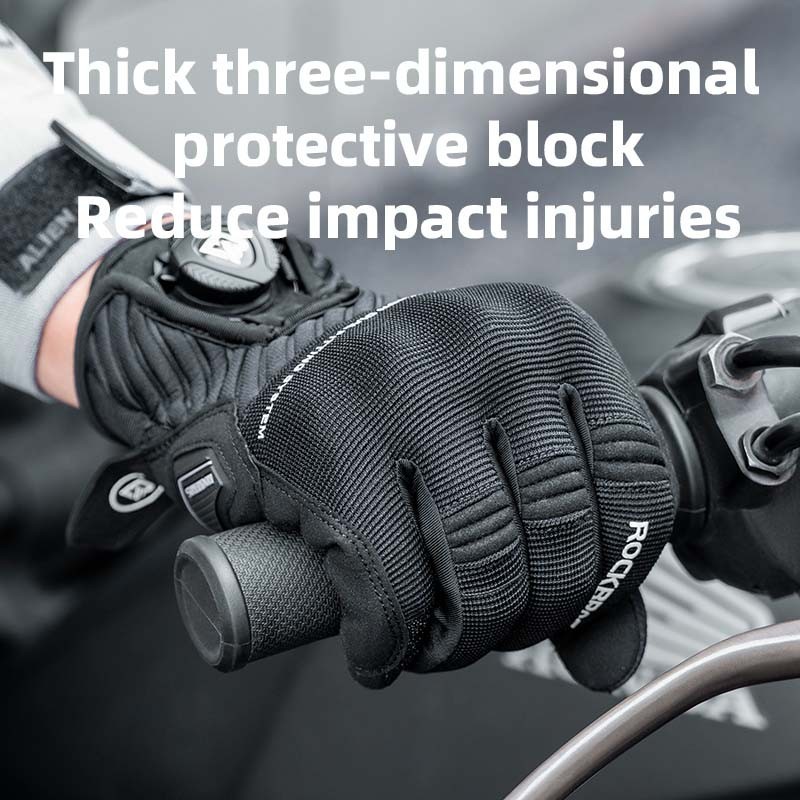 ROCKBROS Găng Tay Xe Máy Điều Chỉnh Nhanh Khóa Màn Hình Cảm Ứng Tương Thích Thoáng Khí Chống Sốc Găng Tay Đi Xe Đạp