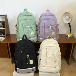 Ba lô Nylon Túi du lịch ngoài trời dung tích lớn Học sinh trung học cơ sở Túi đi học tối giản