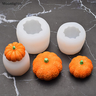 Moonlights 1 Silicone 3 Kích Thước Halloween 3D Khuôn Bí Ngô Trang Trí Khuôn Bánh EN