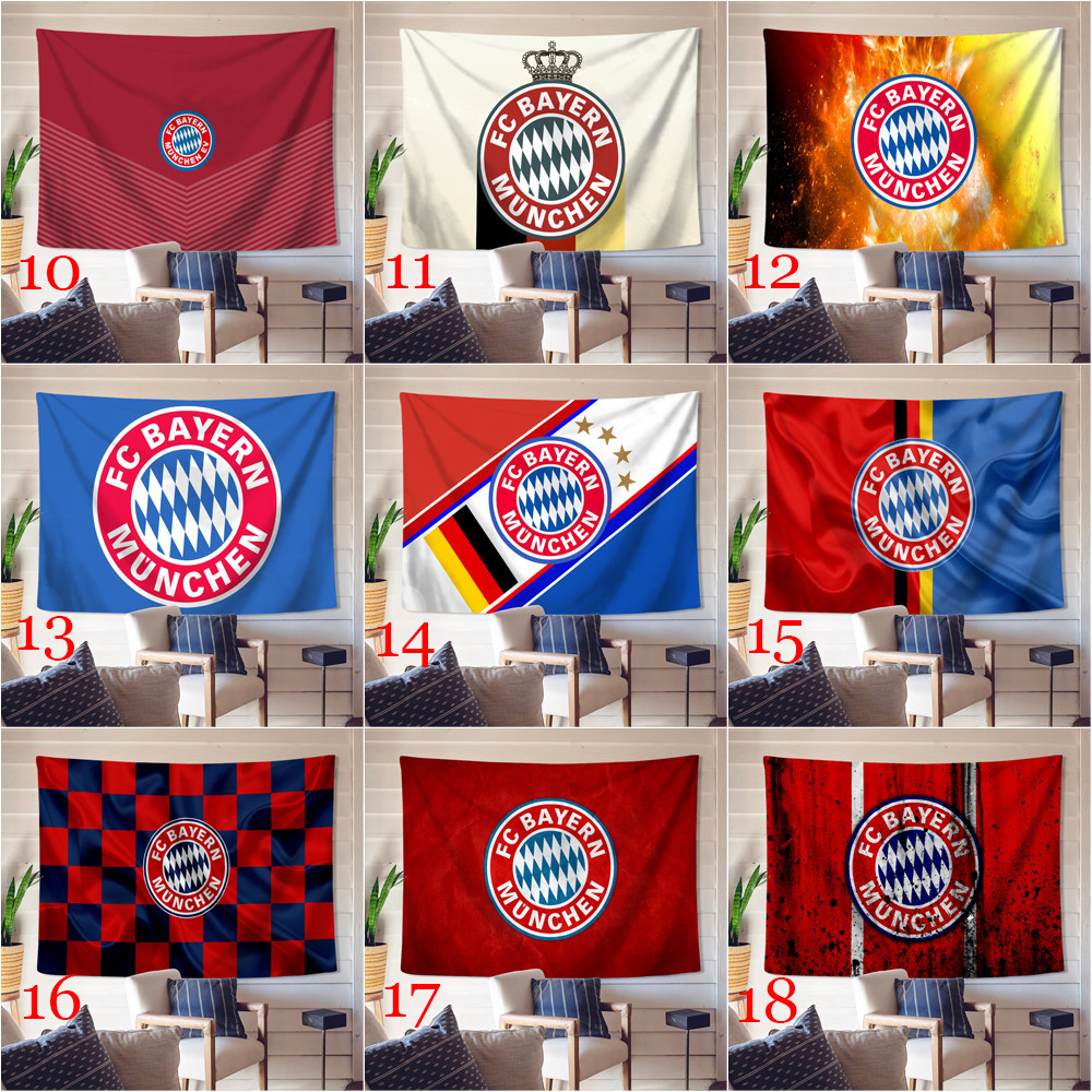 Fc Bayern Munich Logo Tấm Thảm Treo Tường Có Kẹp Polyester Tấm Thảm Phòng Ngủ Treo Tường Tấm Thảm Trang Trí Nhà Cửa