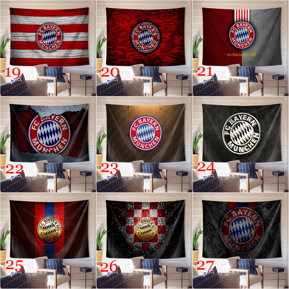 Fc Bayern Munich Logo Tấm Thảm Treo Tường Có Kẹp Polyester Tấm Thảm Phòng Ngủ Treo Tường Tấm Thảm Trang Trí Nhà Cửa