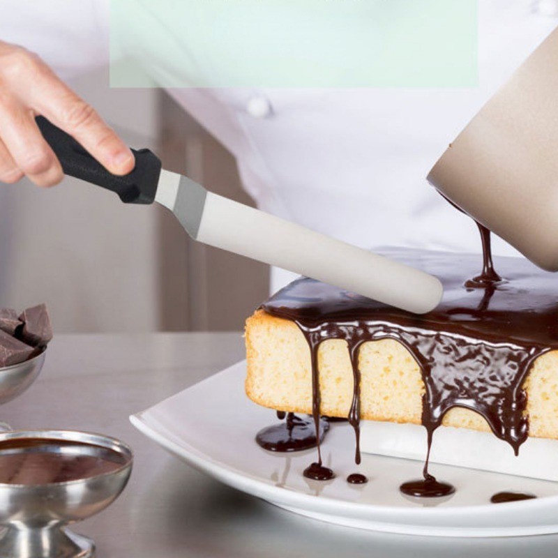 [Đặc sắc] Dụng cụ cạo kem - Đồ dùng nhà bếp - Dụng cụ làm bánh tại nhà - Xẻng lật bánh Pancake - Spade áp dụng nước sốt trái cây - Thìa bơ bánh mì - Chịu nhiệt, Tay cầm dài