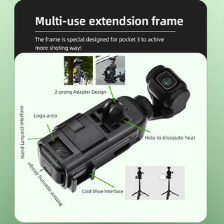 Dành cho DJI OSMO POCKET 4 / 3 khung bộ chuyển đổi ba lô đế kẹp ngực với thanh nối dài phụ kiện chân máy