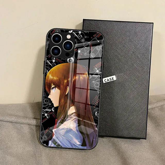 BK-1 Steins Gate Okabe Anime Ốp lưng iPhone 17,15 Pro Max14 Pro 12 11 13 Mini X XR XS 8 7 Plus SE Ốp Lưng Kính Cường Lực 0728