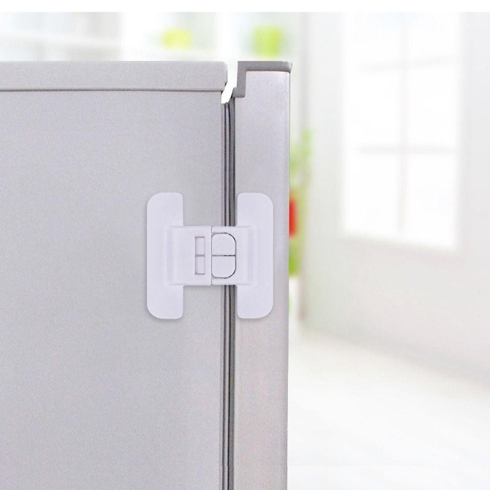 Khóa tủ lạnh MONOSTYLE, Khóa an toàn trẻ em ABS chống mở, An toàn nhà ở màu trắng