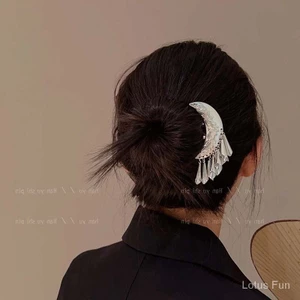 Mới Phong Cách Trung Quốc Miaoyin Phong Cách Dân Tộc Tua Rua Hình Chữ U Kẹp Tóc Cổ Điển Cao Cấp Hanfu Ngựa Mặt Váy Sườn Xám Phụ Kiện