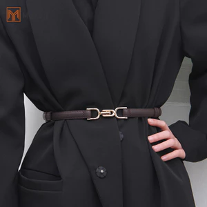 Marbit Nữ Corset Da Khóa Kim Loại Dây Thắt Lưng Giải Trí Đầm Áo Khoác Mới
