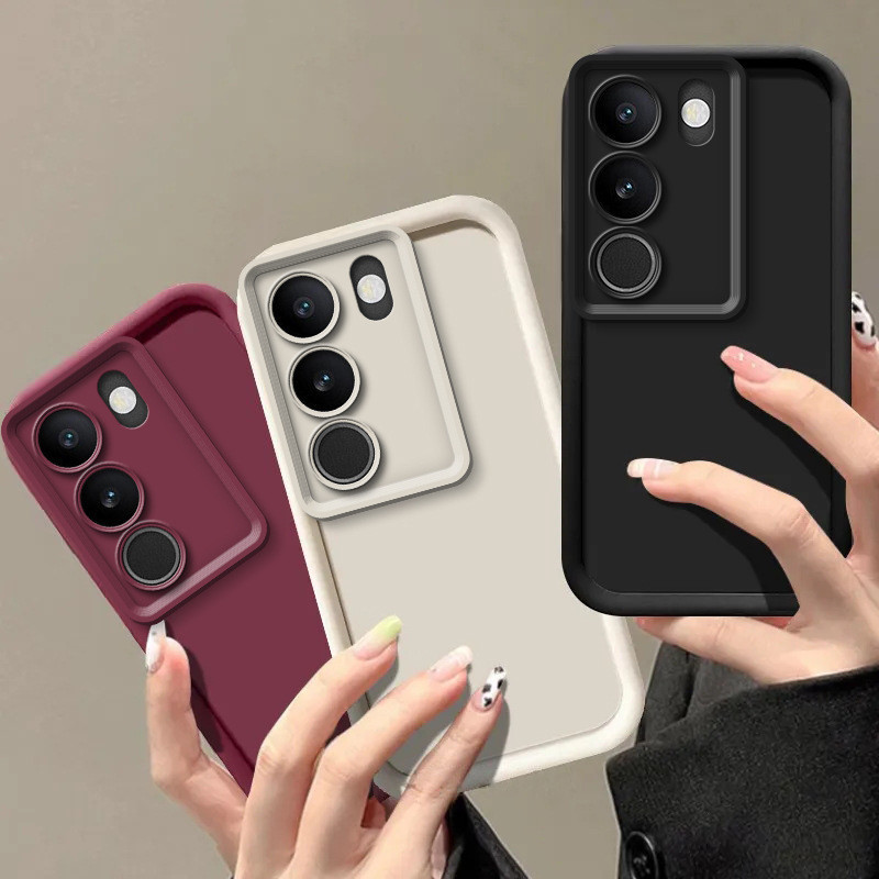 Vỏ Điện Thoại Màu Trơn Đơn Giản Màu Kẹo Mềm Dành Cho VIVO Y21 Y21s Y21a Y21T Y21E Y33T Y33s Y20 Y20s Y20i Y20g Y20A Y15s Y15a Y16 Y17s Y12s Y12a Y11 Y12 Y15 Y17 Y19
