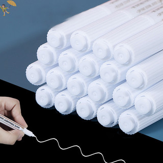 [Gou] Bút đánh dấu màu trắng 1.0mm Bút Gel trắng chống thấm dầu DIY Graffiti Phác thảo Bút đánh dấu Văn phòng phẩm Wrg Đồ dùng học tập VN