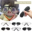 Kính búp bê YOLOGO, Khung vuông Photo Prop Kính mắt búp bê sang trọng, Phụ kiện búp bê kim loại thời trang Búp bê
