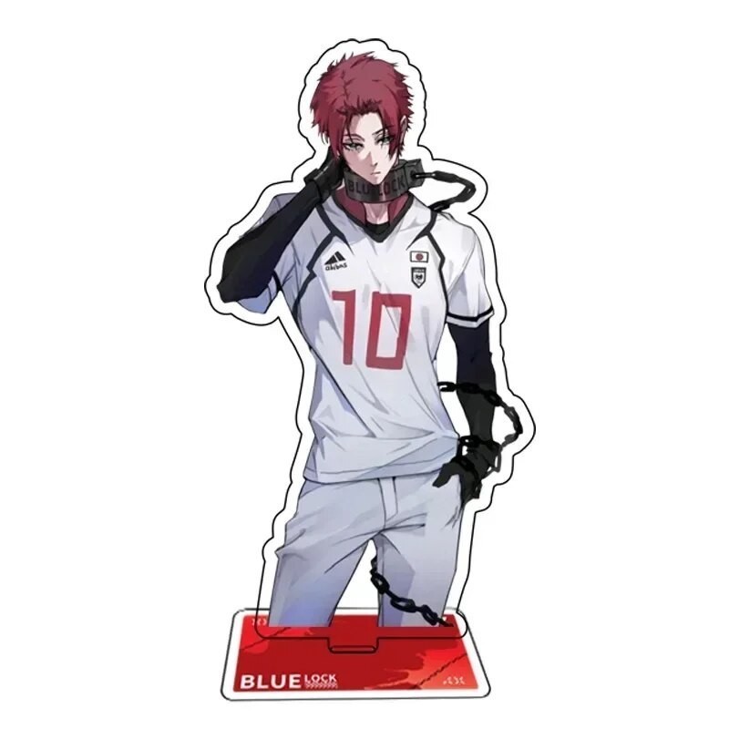 Mô hình Standee Bluelock Isagi Reo Nagi Sae Rin Chigiri Meguru Kunigami Baro a20 Phụ kiện trang trí để bàn góc học tập