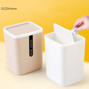 Gcdhome Nhỏ Nhẹ Thùng Rác Thùng Rác Có Thể Tiết Kiệm Không Gian Đồ lặt vặt Thùng Lắc 360 Độ Nắp Bảo Quản Xô HOT