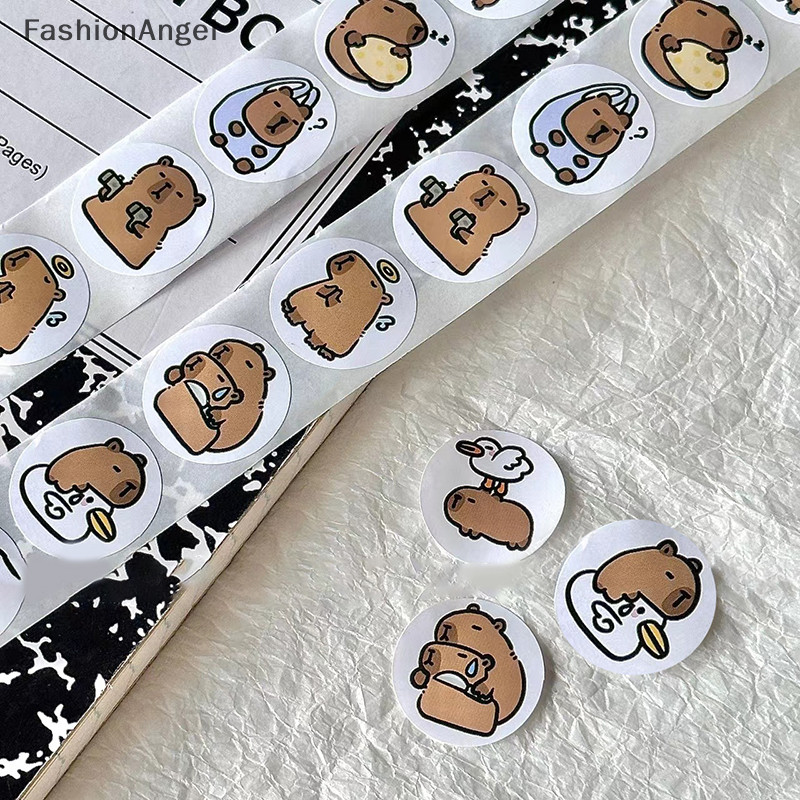 Fashionangel 500 Chiếc Hoạt Hình Capybara Miếng Dán Đề Can Trang Trí DIY Điện Thoại Notebook Vali Laptop Tủ Lạnh Trẻ Em Miếng Dán TH