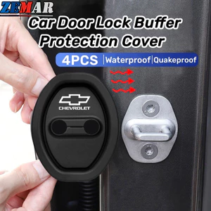 4 Chevrolet Silicone Khóa Cửa Ô Tô Vỏ Bảo Vệ Khóa Cửa Giảm Chấn Im Lặng Phụ Kiện Cho Xe Chevrolet Spin Orlando Captiva Lova Zafira Trax Colorado Aveo Spark