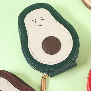 [Giao hàng từ Việt Nam] Ví đựng thẻ Mini NEATDWELL, Hộp đựng thẻ hình quả bơ hoạt hình 11 túi đựng thẻ ID, Ví đựng tiền xu dung tích lớn bằng da PU dễ thương dành cho nữ