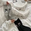 2 Đôi Tất Cotton Thêu Nơ Y2K - Tất Ống Giữa - Tất Bắp Chân Học Sinh Phong Cách Miumiu - Tất Dài Cho Bé Gái Mùa Hè - Ngọt Ngào, Hàn Quốc - Mềm Mại, Mỏng, Thoáng Khí