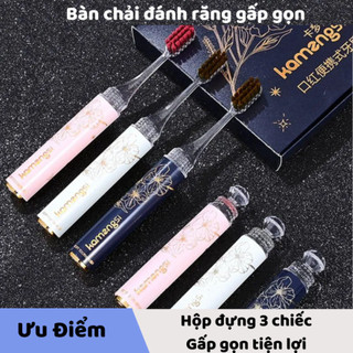 [FULLBOX] Bàn chải đánh răng gấp gọn, Bàn chải đánh răng du lịch thiết kế nhỏ gọn dễ dàng mang đi
