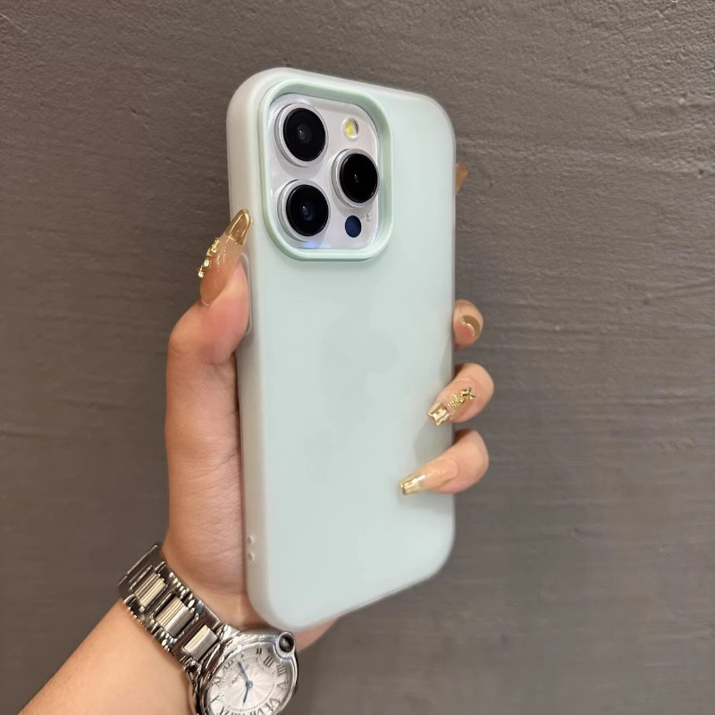 Ốp Cứng Màu Kẹo 2 Trong 1 Cho OPPO Reno 13 12 11 9 8 Pro Plus 7 Lite 8Z 8T 7Z 6 Pro 5G Vỏ Chống Sốc Vỏ Điện Thoại Màu Trơn Đơn Giản