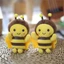 Móc khóa sang trọng JKDESIGN, có dây chuyền 12cm Mặt dây chuyền ong sang trọng, Túi ong mật hoạt hình Mini quyến rũ trẻ em