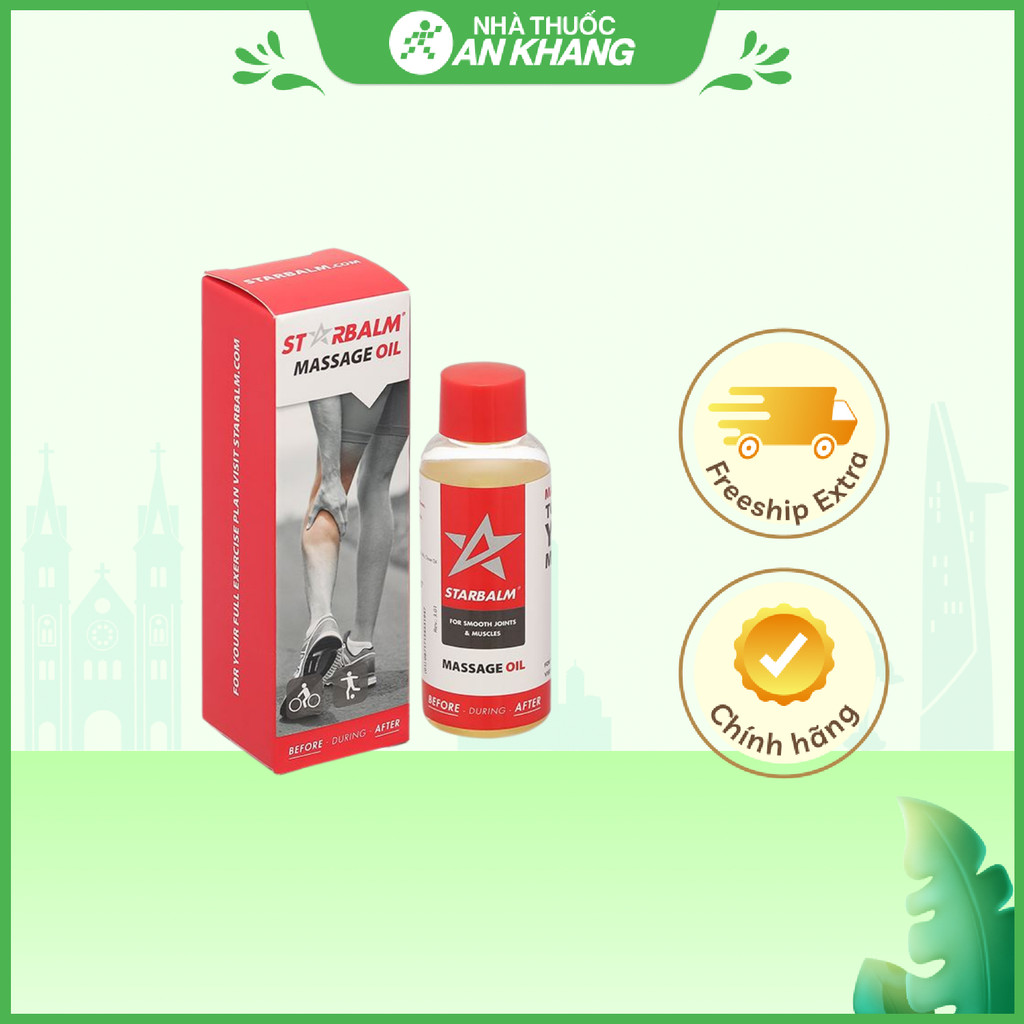 Dầu nóng Starbalm Massage Oil tăng cường lưu thông máu, hỗ trợ giảm đau nhức chai 50ml
