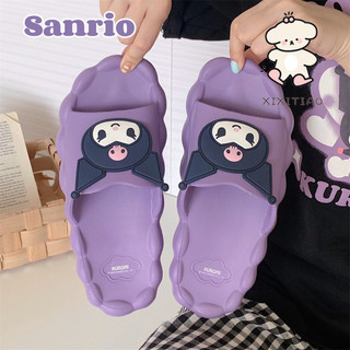 Xixitiao Ngọt Ngào Mát Độc Đáo Hoạt Hình Kuromi Sanrio Dép Mùa Hè Dễ Thương Mây Đế Mềm Thoải Mái Dép Gia Đình Dép Nữ