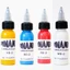 Mực xăm BORAGETE, 30ML Màu thực hành hình xăm màu vàng đỏ, Trắng sáng màu xanh cơ thể nghệ thuật xăm mực sắc tố Đồ dùng hình xăm