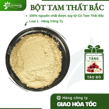 Bột Tam Thất Bắc Xay túi 500g từ Củ từ 7 năm tuổi nguyên chất - Dễ dàng pha trà tại nhà