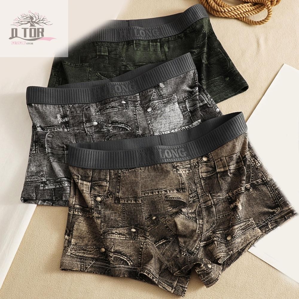 Nam Mỏng Boxer Quần Đùi In Hình Gợi Cảm Thoáng Khí Thoải Mái Quần Lót Nối